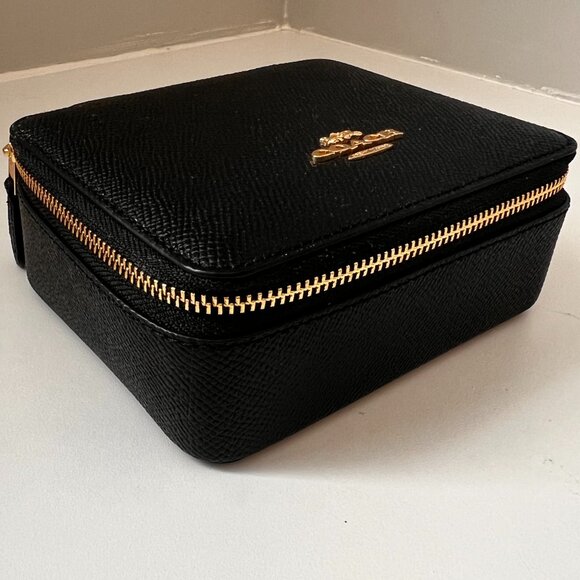 COACH Leather Jewelry Box & Earrings - Picture 4 of 4